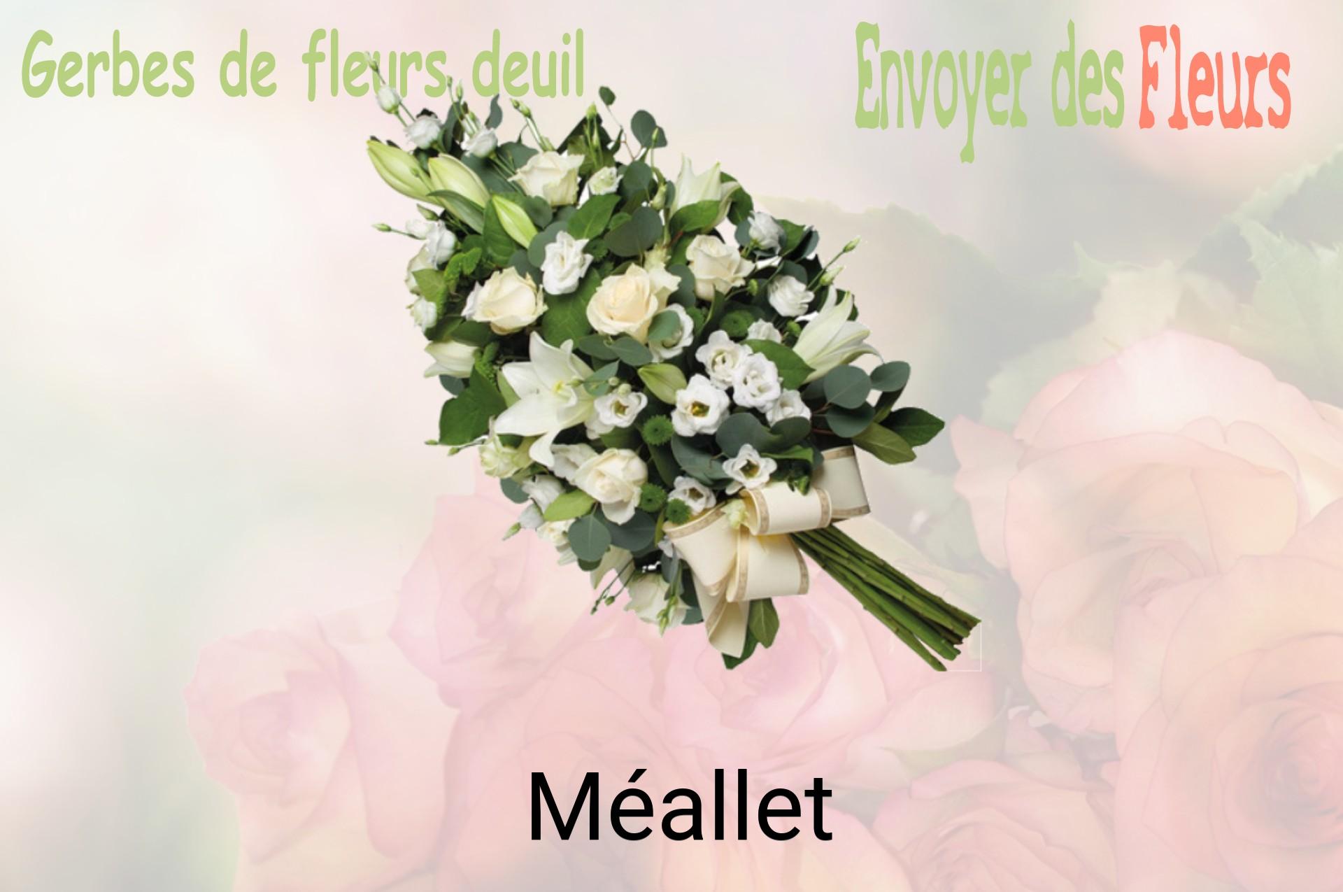 Gerbe de fleurs de deuil livrée à Méallet